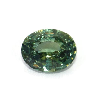 1.65 carat Oval Teal Blue Green Unheated Natural Sapphire Gemstone Loose for Custom Engagement Ring