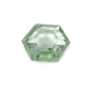 Rustic Unheated Hexagon Teal Green Montana Sapphire Loose Stone 0.82 carat