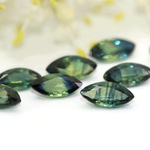 Natural Loose Marquise Shape Blue Green Sapphire Stone 8 mm by 4 mm
