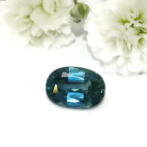 Oval Teal Blue Natural Sapphire Stone Loose 0.74 carat