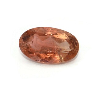 1.67 carat Peach Sunset Natural Tourmaline Stone Oval Loose 10 mm by 6 mm
