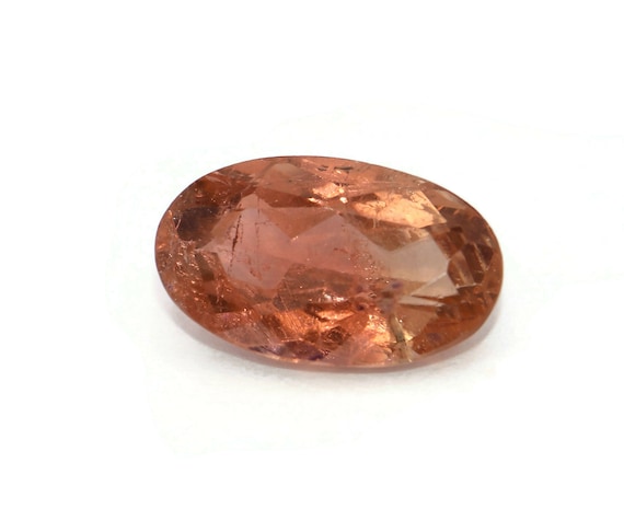 1.67 carat Peach Sunset Natural Tourmaline Stone Oval Loose 10 mm by 6 mm