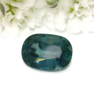 Sea Foam Teal Blue 1.24 carat Natural Sapphire Gemstone Loose Oval Shape for Custom Engagement Ring
