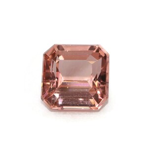 Peach Pink Tourmaline Stone: Radiant Cut Gemstone, 1.94 Carat