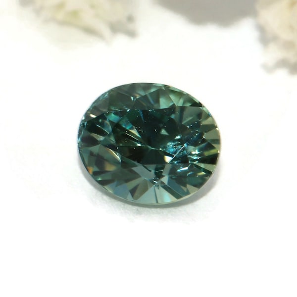 Unheated 1.34 carat Oval Teal Blue Green Mermaid Natural Sapphire Gemstone Loose for Custom Engagement Ring