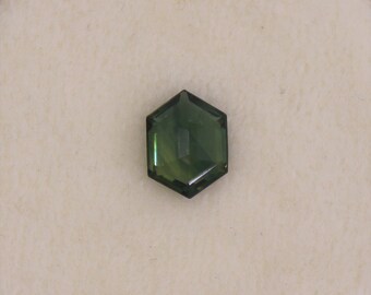 Hexagon Blue Green Loose Sapphire Stone for Custom Ring