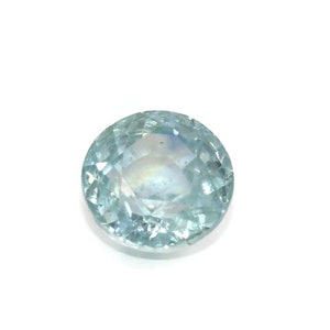6 mm Pastel Teal Natural Sapphire Stone Loose for custom Engagement Ring 1.4 carat