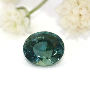 Unheated 1.29 carat Teal Blue Green Natural Sapphire Gemstone Loose for Custom Engagement Ring