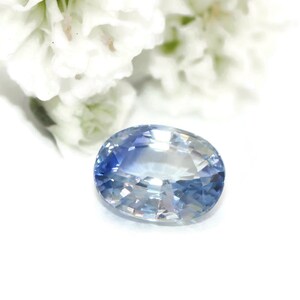 1 carat Bi color White Blue Oval Sapphire Stone Loose