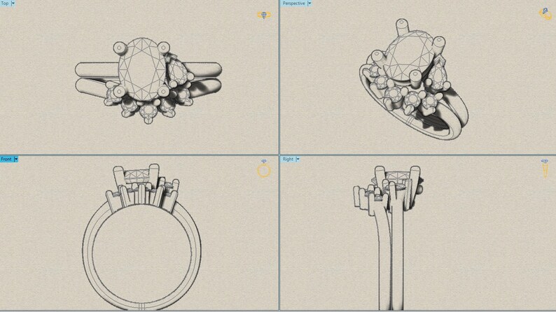 Oval Cut Custom Engagement Rings, Custom Engagement rings, Custom jewelry 3D designer, Design your own ring, Design Your Own Custom Engagement Ring