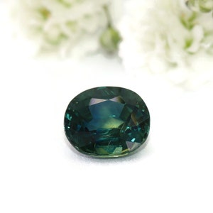 Loose 1.17 carat Teal Blue Natural Sapphire Gemstone Cushion Shape for Custom Engagement Ring