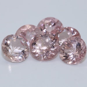 6 mm Pink Natural Morganite Stone Loose High Quality