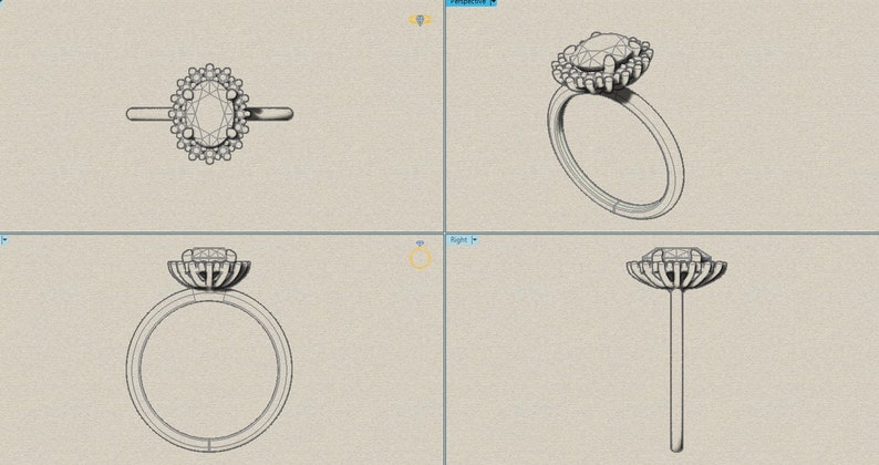 Oval Cut Custom Engagement Rings, Custom Engagement rings, Custom jewelry 3D designer, Design your own ring, Design Your Own Custom Engagement Ring