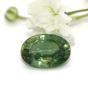 SOLD. Loose Teal Green Oval Natural Sapphire Stone 2.07 carat