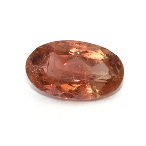 Oval Orange Tourmaline, Loose Natural Tourmaline Stone 1.67 carat, 10 mm by 6 mm Peach Sunset Tourmaline Stone for custom project