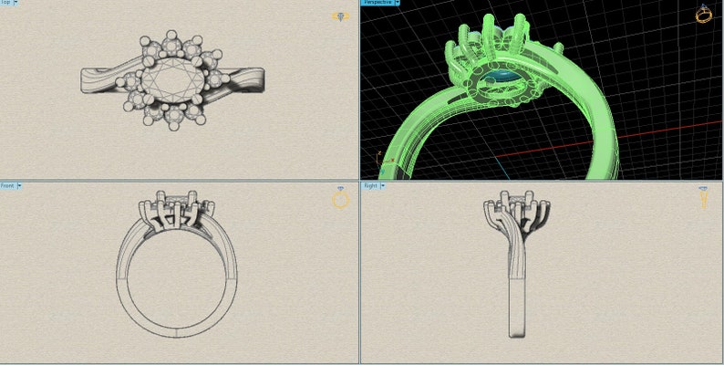 Oval Cut Custom Engagement Rings, Custom Engagement rings, Custom jewelry 3D designer, Design your own ring, Design Your Own Custom Engagement Ring