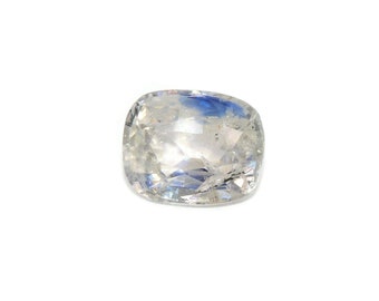 White Blue Natural Sapphire Cushion Shape Loose 1.55 carat