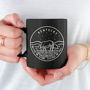 State Of Kentucky Coffee Mug | Kentucky State Pride Ceramic Cup | Kentucky State Motto | Kentucky Is Home Mug | Visit Kentucky Souvenir