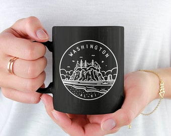 State of Washington Coffee Mug | Washington State Pride Ceramic Cup | Pacific Northwest Gift | Washington State Motto | Washington Is Home
