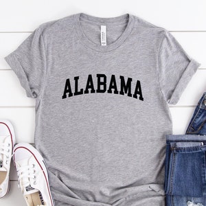 Alabama Collegiate Unisex T-Shirt, Alabama Varsity Style Shirt, Alabama Home State Pride Tee for Men or Women, Game Day Clothing