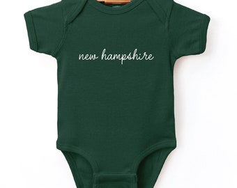 New Hampshire Baby Bodysuit, Moving To New Hampshire New Baby Gift, New Hampshire Home State Pride Infant Outfit, New Hampshire Souvenir