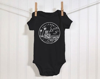 State Of California Baby Bodysuit | California State Motto Infant Romper | Home State Pride Baby Shower Gift | California Is Home Gift