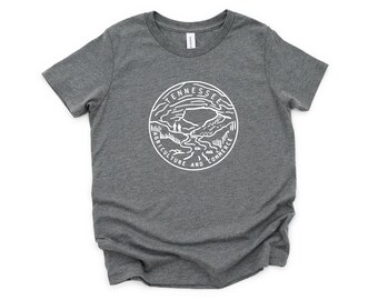 Tennessee State Motto Kids T-Shirt, Tennessee Home State Pride Youth Shirt, Moving To Tennessee Children's Tee, Tennessee Roots Clothing