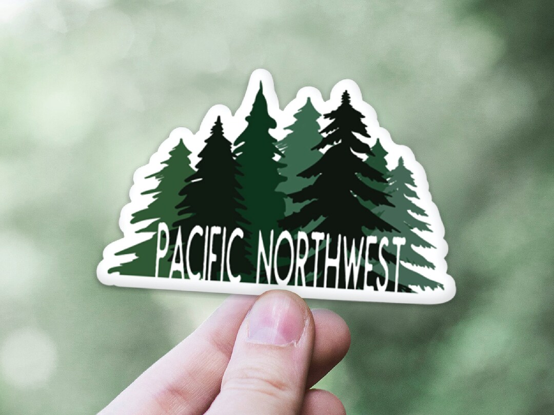 Pacific Northwest Forest Sticker | PNW Car Window Decal | PNW Trees ...