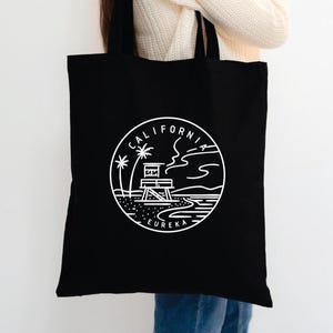 California State Motto Tote Bag, Moving To California Gift, California Vacation Souvenir, Reusable Eco Friendly Grocery Tote, I Love Cali