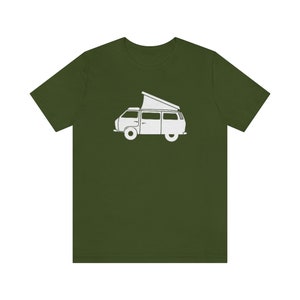 Van Life Shirt | Retro Camper Van T-Shirt | Pop Up Tent Van Graphic Tee | Camping Clothing for Men or Women | Pacific Northwest Gift image 7
