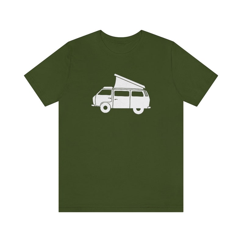 Van Life Shirt | Retro Camper Van T-Shirt | Pop Up Tent Van Graphic Tee | Camping Clothing for Men or Women | Pacific Northwest Gift image 7
