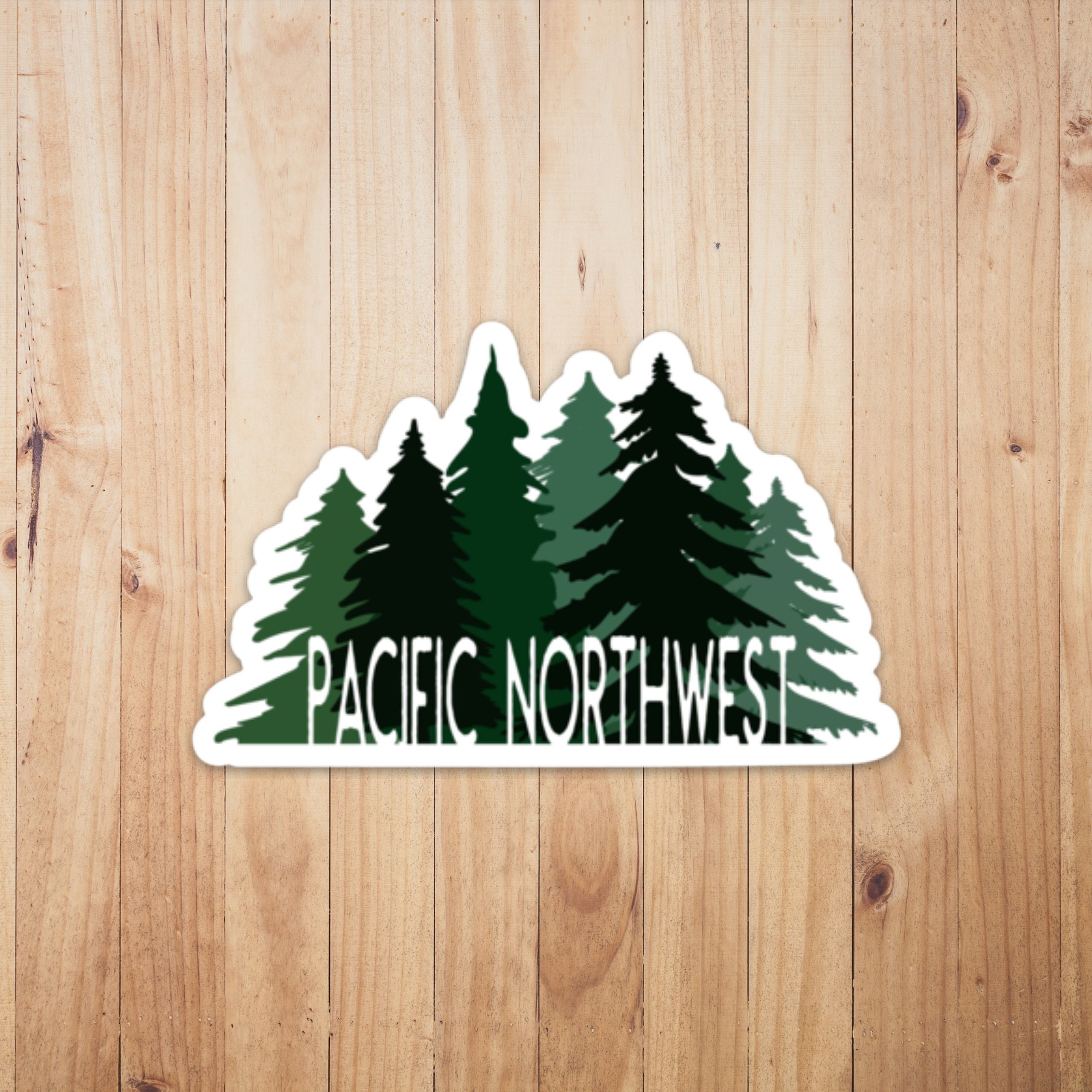 Pacific Northwest Forest Sticker PNW Oregon Washington Idaho Etsy