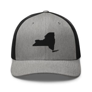 New York Trucker Cap, New York State Shape Embroidered Baseball Hat, New York Home State Pride, Moving To New York Gift, I Love New York