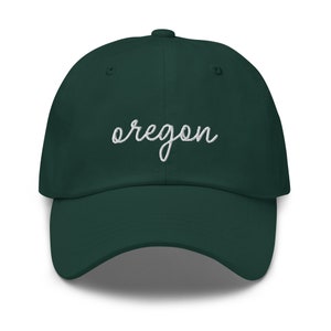 Oregon Embroidered Hat, Oregon Script Font Baseball Cap, Moving To Oregon Gift, Oregon Vacation Souvenir, Oregon Home State Pride