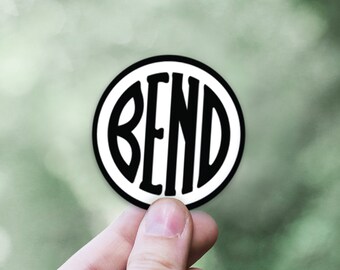 Bend Oregon Sticker | City of Bend Vinyl Decal | Pacific Northwest Gift | Visit Downtown Bend Oregon Gift | I Love Bend Oregon Sticker