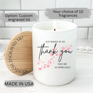 Just Wanted to Say Thanks Candle, Thank You Gift, Appreciation Gift, Personalized candle Gift, Thank you Gift for Friend/Sister/Co-worker