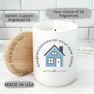 House warming custom Candle,New Homeowner custom Gift, Cute New House Gift, Christmas Gift,Closing Gift, Condo Owner,Closing Gift  House