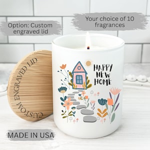 Housewarming custom Candle,New Homeowner custom Gift, Cute New House Gift, Christmas Gift, Closing Gift, Condo Owner, Closing Gift  House