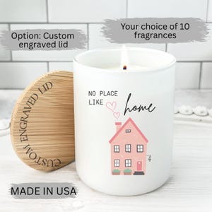 No place like home custom Candle,New Homeowner custom Gift, Cute New House Gift, Christmas Gift,Closing Gift,Condo Owner,Closing Gift  House