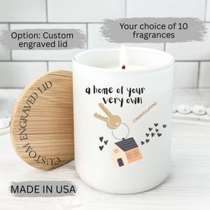 Housewarming custom Candle,New Homeowner custom Gift, Cute New House Gift, Christmas Gift, Closing Gift, Condo Owner, Closing Gift  House