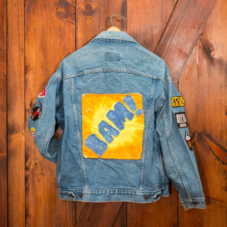 Retro Vibes Patched Denim Vintage Levi's Jacket | Etsy