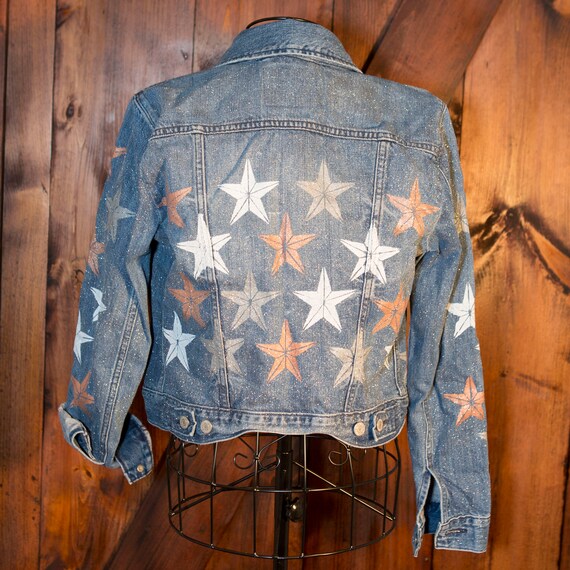 Stars and Glitter Handpainted Vintage Levi's Denim Jacket - Etsy