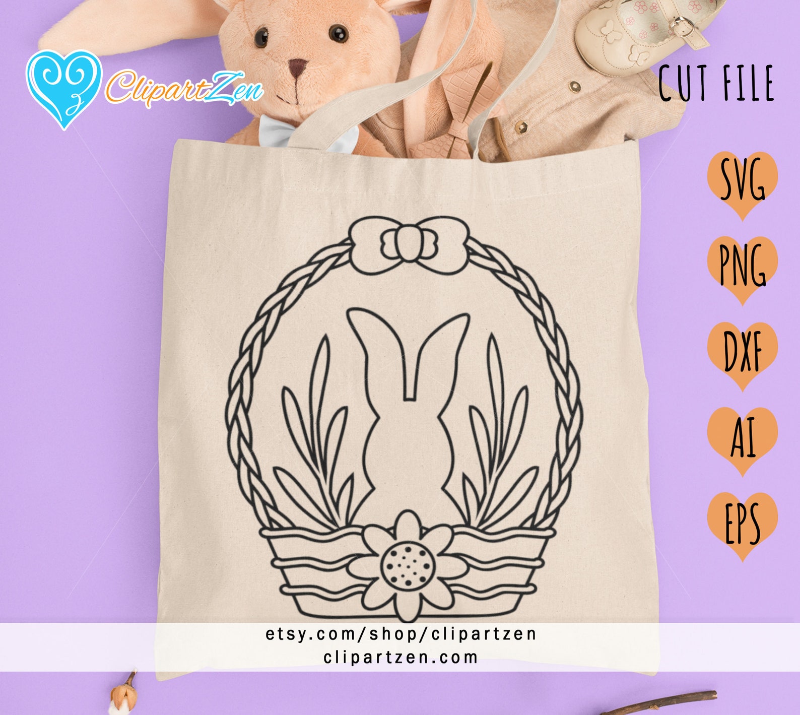 Easter Bunny Rabbit in Basket Sunflower Ribbon Cut File svg | Etsy Easter Bunny Rabbit in Basket Sunflower Ribbon Cut File svg | Etsy