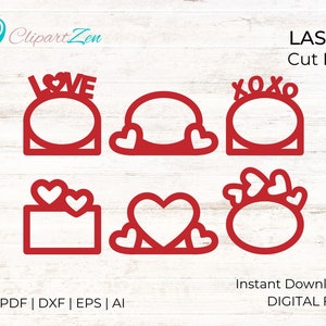 Xoxo Love Napkin Ring Laser Cut File, svg, gift, valentines day, glowforge