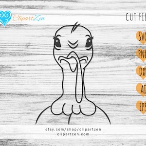 Turkey Face Head, Animal Cut File, svg, png, dxf, eps, ai, Clipart, Vector Cuttable | Cricut, Silhouette, Cameo