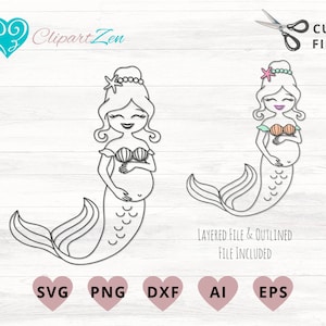 Sirène enceinte svg, Mère svg, png, dxf, eps, ai, Clipart, Vector Cuttable | Cricut, Silhouette, Caméo