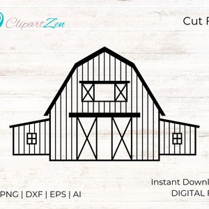 Schuur svg, boerderij svg, png, dxf, eps, ai, Clipart, Vector Graveerbare | Cricut, Silhouet, Cameo