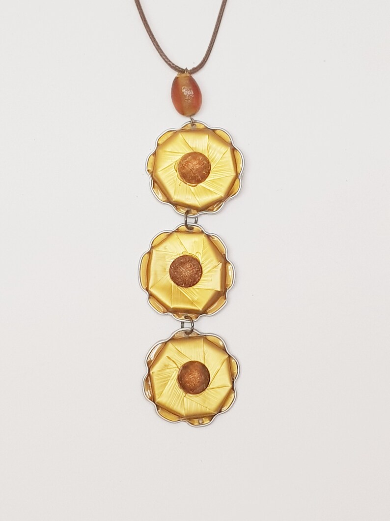 Gold color nespresso capsule necklace