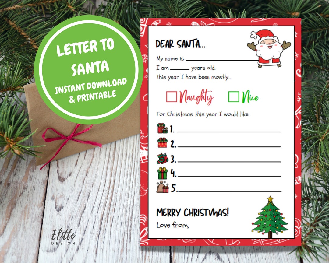 Lettera di Babbo Natale a Babbo Natale, Lettera di cancelleria