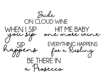 Winery Bachelorette Shirts Digital Cut File - SVG & PNG Bundle, Wedding Bundle for Bridal Party Favors, Wine Tour Bachelorette Party